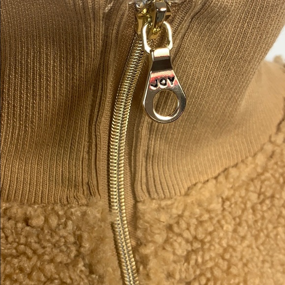 Joy Lab Sherpa/teddy Half zip pullover-cappuccino - Picture 5 of 10